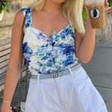 For Love & Lemons Floral Bodysuit Photo 0