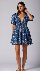 NWT! Joie Lucia Mini Cotton Dress in Navy Blazer Blue - Size 2X Photo 0