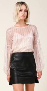 Line and Dot Sequin Blouse Photo 0