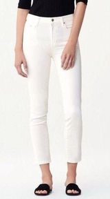 Citizens of Humanity Cara High Rise Cigarette Ankle Jeans in White size 25 Photo 0