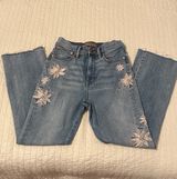 Point Sur Kick Out Crop Floral Embroidered Jeans Photo 0