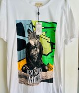 Eleven Paris NWT  Men's Life Is A Joke "Jesus Loves Wolves” Slim T-Shirt- featuring   Guns & Roses Photo 0