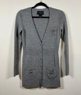 White House Black Market 100% Merino Wool V Neck Button Cardigan‎ Photo 0