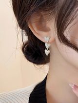 925 Silver Plated Heart Earrings Photo 0