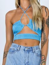 Blue Cropped Top Photo 0