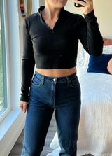 Wild Fable Cropped Quarter Zip Top Photo 0