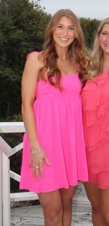 Hot Pink Babydoll Dress Photo 0