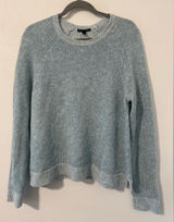 Eileen Fisher Organic Linen Cotton Slub Crew Neck Top Sweater Raglan Sleeve Sml Photo 0