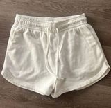 Jogger Fleece Drawstring Shorts Cream Photo 0