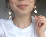Layered Long Star Earrings Photo 0