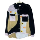 POL Multicolor Patchwork Button-Down Shirt size S Photo 0