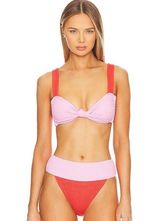 Show Me Your MuMu Pink and Red Bikini Set Photo 0