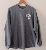 Disney Parks Spirit Jersey Women’s Rose Gold Sequin Long Sleeve Gray Size L Photo 0