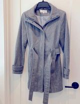 Calvin Klein  wool blend full zip belted coat jacket Photo 0
