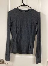 Heathered Graphite Grey/Black Long Sleeve Shirt Photo 0