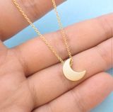 Moon Necklace Gold Photo 0