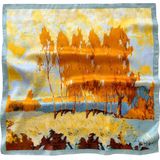 Silk Feeling Square Satin Scarf Photo 0