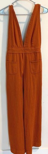 Orange Wide Leg Jumpsuit Size 4 Photo 0
