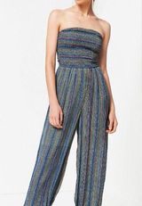 Striped Strapless Jumpsuit Photo 0