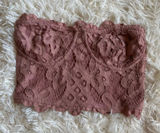 Free‎ People One Adella Rose Lace corset bralette Photo 0