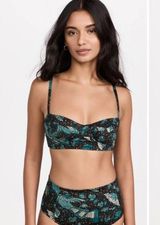 Ulla Johnson Zahara Bikini Top in Midnight Jade NWT Photo 0