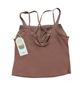 Vuori Women’s Rib Crop Tank Cropped Athletic Top Color Marsala Pink Medium New Photo 0