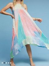 ANTHROPOLOGY LILKA patchwork multicolor paisley midi dress | XS S Photo 0