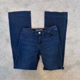 Retro Dark Wash Mae Mid Rise Western Wide Leg Jeans Size 5/6 x 34 Photo 0