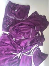 7 Piece Satin Pajama Set Purple Size L Photo 0