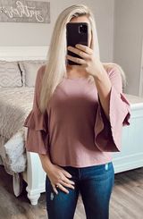 Hot Kiss Bell Sleeve Shirt Photo 0