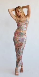 Sequin Maxi Skirt And Top Set Photo 0