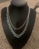 Mudd Turquoise & Silver Tone Necklace By Photo 0