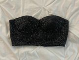 OVI black sparkles sequence crop top bustier Photo 0