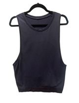Women Black Breeze By Muscle Tank Sleeveless Mesh top. Photo 0