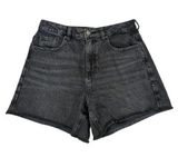 PacSun Mom Short Jean Denim Shorts High-rise Women's 28 Black Wash Rigid Cotton Photo 0