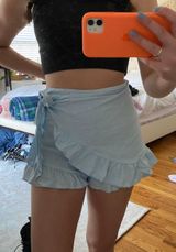 Princess Polly Blue Wrap Skort Photo 0