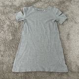 Helmut Lang  gray ribbed mini dress size S Photo 0
