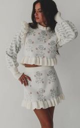 Knit Floral Sweater Set Photo 0