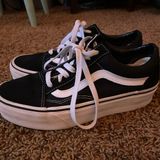 Vans Black Platform Low Top Shoes Photo 0