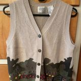 Northern Reflections Vintage Sweater Vest Embroidered  Treasures Floral Medium Photo 0