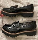 Jellypop NWOT Chunky Shiny Black Platform Loafers Photo 0