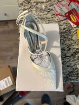 White Lace Wedding Heels Photo 0