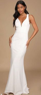 NEW Love Galore White Mermaid Maxi Dress Photo 0
