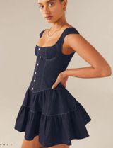 Peppermayo Isabella Denim Bustier Dress Photo 0