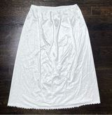 Adonna White Lace Hem Skirt Slip Photo 0