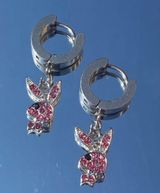 Playboy Pink Dangle Earrings Photo 0