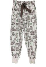 New American Eagle women’s NYC Pajama lounge pants Brown X - small Photo 0