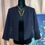 NWT Forever 21 Size L Navy Blazer/Dress Jacket Photo 0