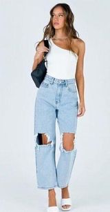 Princess Polly Oxford Mom Mid Wash Jeans Photo 0