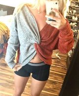 Amazon Grey & Red Sweater Photo 0